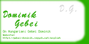 dominik gebei business card